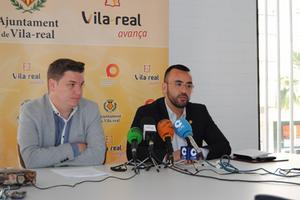 Jos� Benlloch, alcalde de Vila-real, i Xus Sempere, regidor de Formaci� i Innovaci�