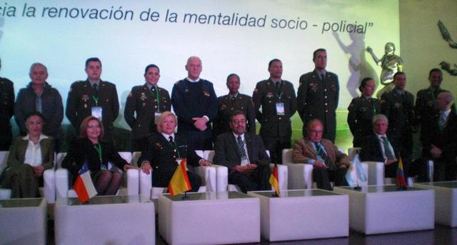 La inspectora Rosana Gallardo, en el congreso policial de Bogot