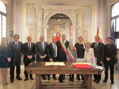 Signatura del pacte d'agermanament amb Sacile