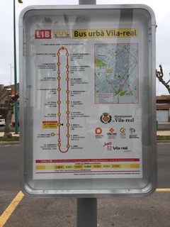 Vitrinas informativas del bus urbano