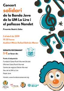 Concert solidari de la Banda Jove de la Uni Musical La Lira i el pallasso Nandet