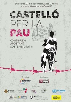 Cartel del proyecto 'Castell per la Pau'