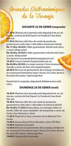 Cartell de les II Jornades Gastronmiques de la Taronja _1