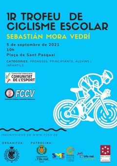 Cartel del I Trofeo de Ciclismo Escolar Sebastin Mora Vedr