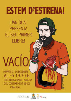Cartell de la presentaci del llibre de Juan Dual, 'Vaco'