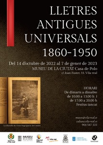 EXPOSICI "Lletres antigues universals 1860-1950 "