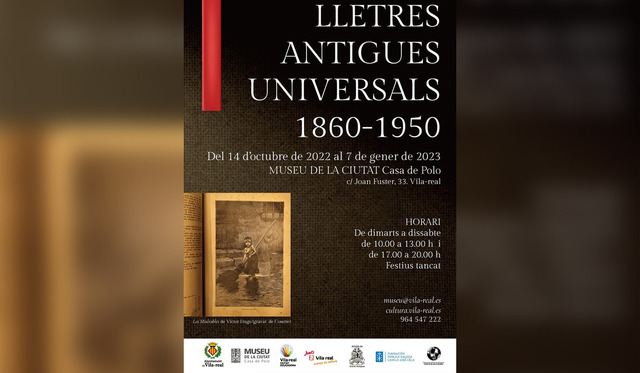 Vila-real proposa un recorregut per la literatura amb l'exposici 'Lletres antigues universals 1860-1950'