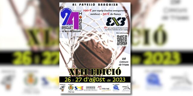 Cartel de las 24 horas de baloncesto de la Pea La Merla