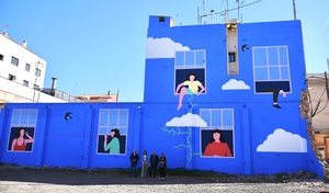 Mural de arte urbano 'Vecindario' de Dakota Hernndez para TEST 2024