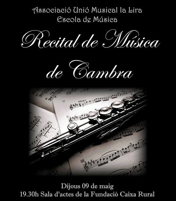 Recital de msica de cambra a crrec dels alumnes de l'especialitat de flauta travessera, obo i trompa de l'Escola de Tradicions Locals, escola de msica Associaci Musical La Lira de Vila-real.