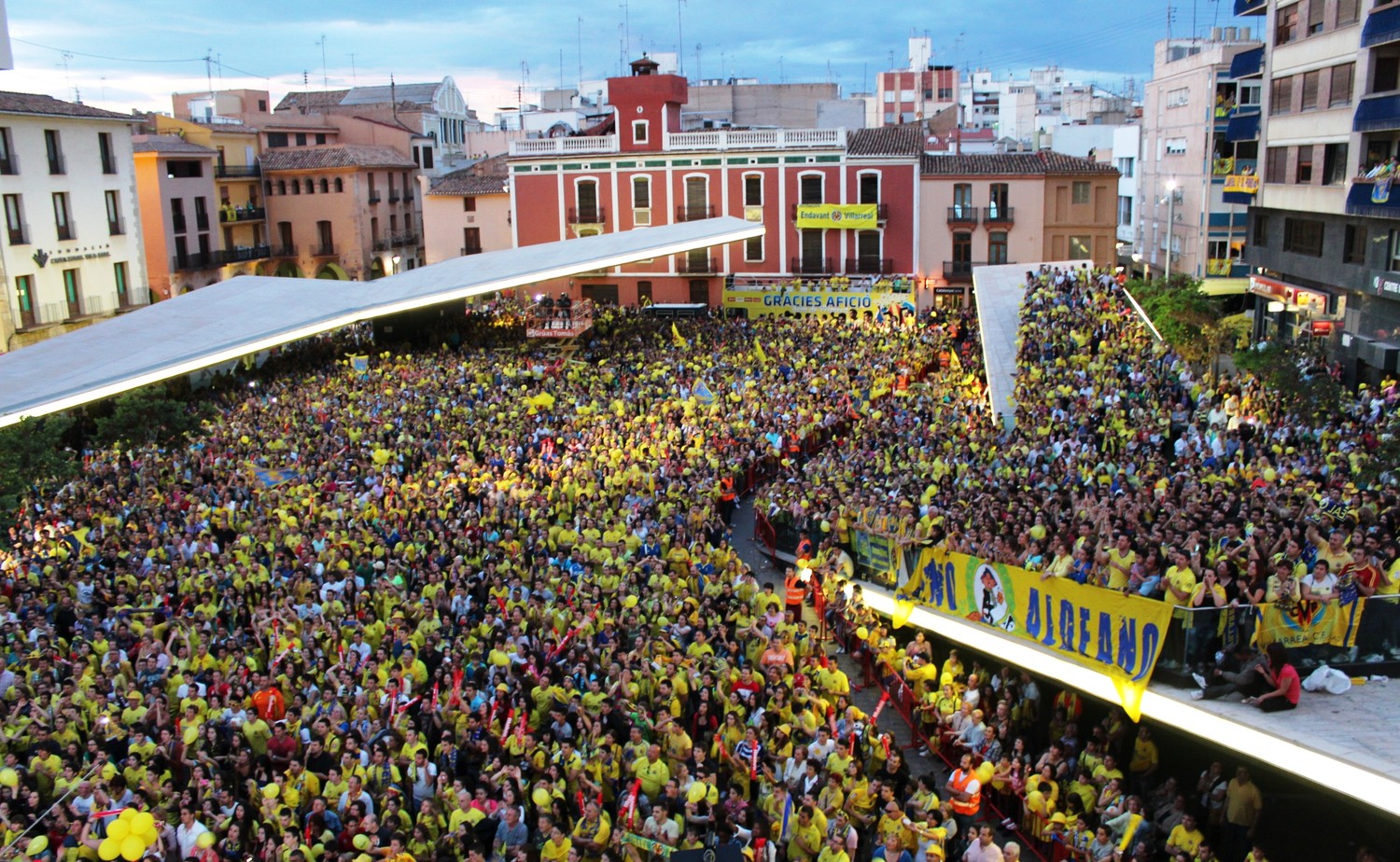 Celebració de l'ascens del Villarreal CF a Primera Divisió, juny de 2013