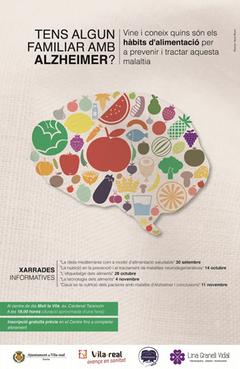 Cartel programa nutricional para familiares de enfermos de Alzheimer