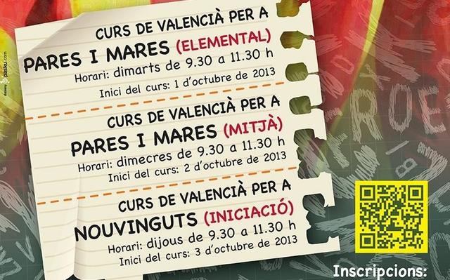 Cursos de valenciano de la concejala de Normalizacin Lingstica