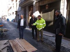 El concejal Francisco Valverde visita los trabajos de remodelacin de la calle Padre Espuig