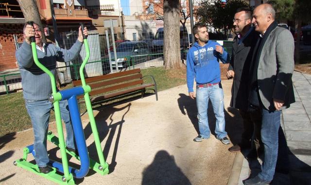 Visita a las obras de mejora del jardn de la plaza de la Libertad