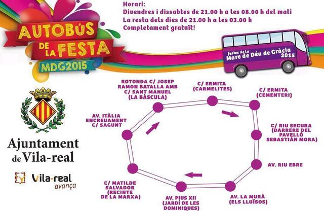 Autobús de la Festa. Mare de Déu de Gràcia 2015