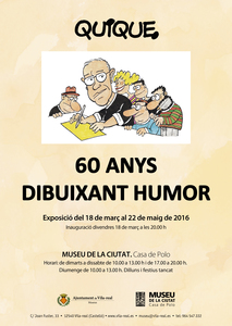 Exposición de Quique Arenós titulada QUIQUE. 60 años dibujando humor 