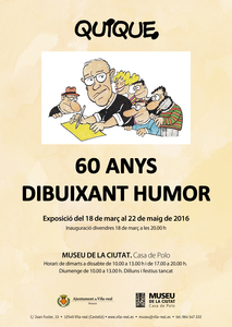 Exposici de Quique Arens baix el ttol QUIQUE. 60 anys dibuixant humor