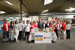 Visita al programa de alimentos de Cruz Roja