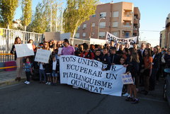 Protesta pel pla plurilinge al collegi Jos Soriano_1