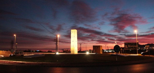 Iluminacin de la rotonda de la CV-185_1