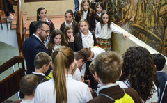 Recepcin a los alumnos del Jos Soriano ganadores de la MICE