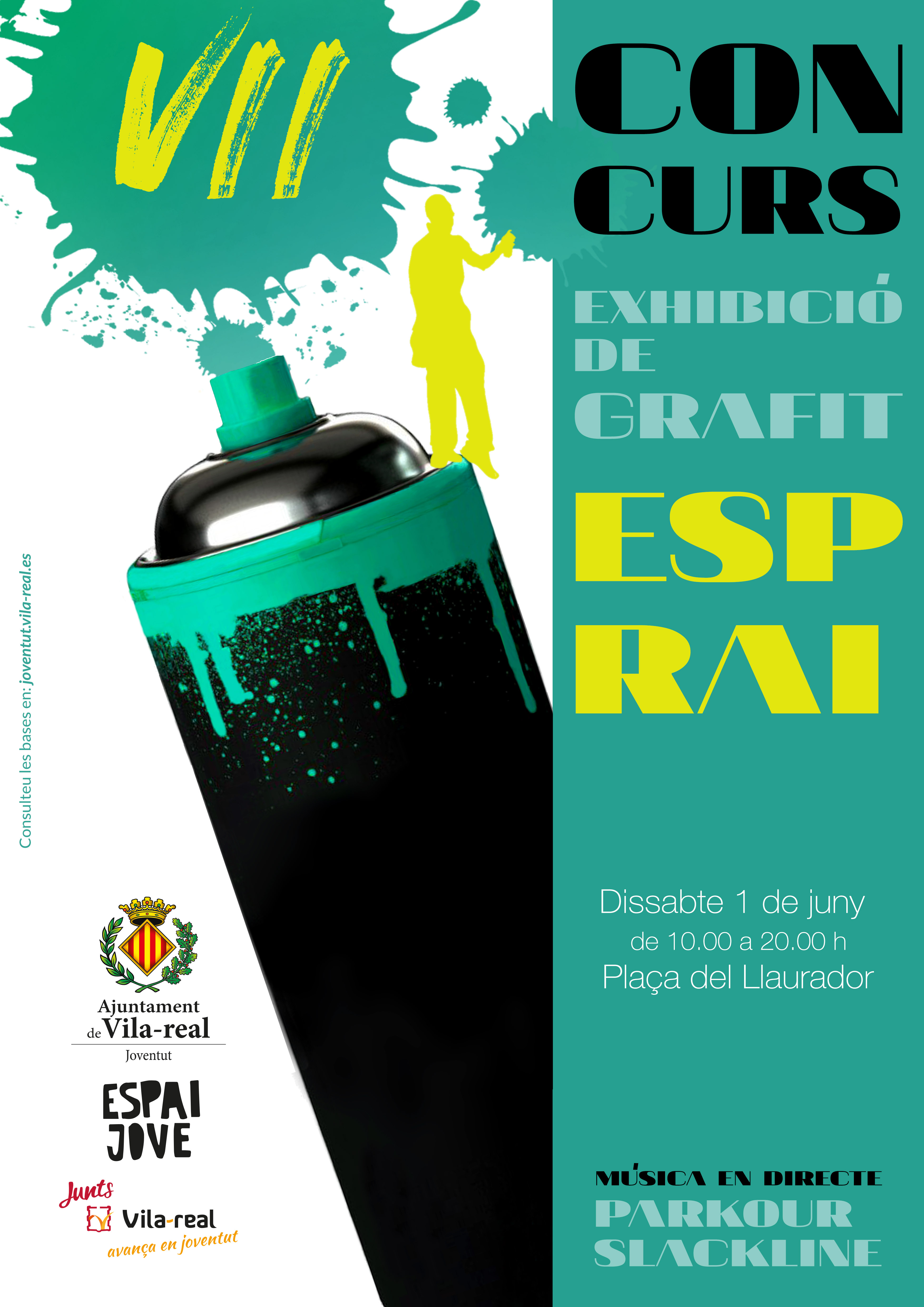 Cartel VII concurso-exhibición de grafiti, postgrafiti y arte mural: ESPRAI 2019