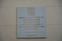 Placa conmemorativa del centenario de Juventud Antoniana