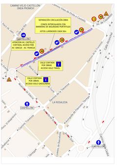 Corte de trfico en la avenida Castelln