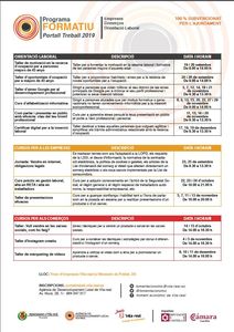 Programa Formatiu Portal Treball 2019 - Curs prctic en gesti laboral, alta en RETA i alta en treballadors