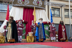 Acto de los Mensajeros Reales en la plaza Mayor