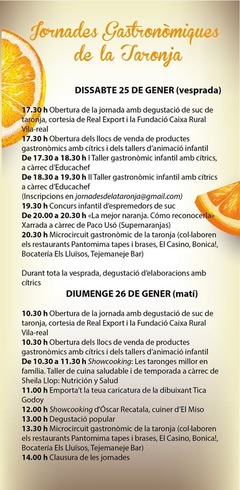 Cartel de las II Jornadas Gastronmicas de la Naranja _1