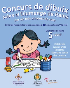 Cartel del concurso de dibujo sobre el Domingo de Ramos
