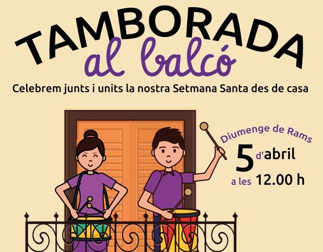 Cartel de la tamborada en los balcones _1