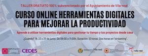 Curso online gratuito. Aprende en casa a utilizar herramientas digitales para mejorar la productividad.