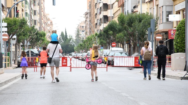 Tramo de la avenida de la Mur cortado al trfico 