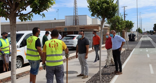 Visita a los trabajos de adecuacin de zonas verdes en los accesos a la ciudad dentro del Plan de choque estival de SPV_1