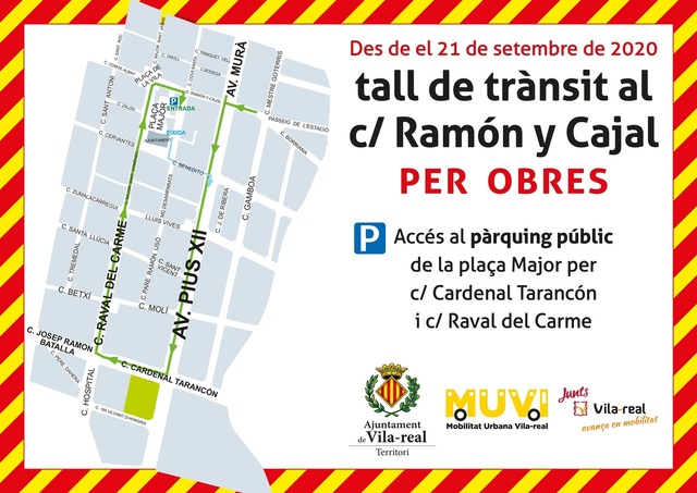 Tall de trnsit al carrer Ramn y Cajal