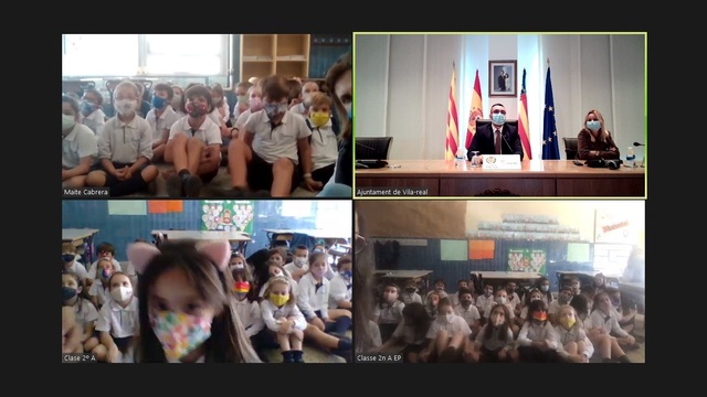 Videoconferencia del alcalde con alumnos de la Consolación