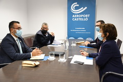 Visita del alcalde de Vila-real al Aeropuerto de Castelln