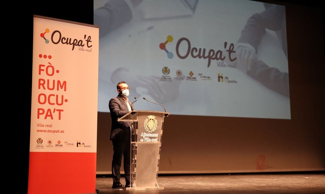 El alcalde de Vila-real, Jos Benlloch, en la inauguracin del Foro Ocupa't 