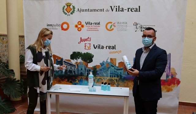 Presentacin del refuerzo de materiales de prevencin de la covid-19 en colegios