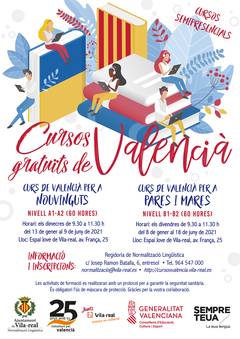 Cartel de los cursos de valenciano de la Concejala de Normalizacin Lingstica