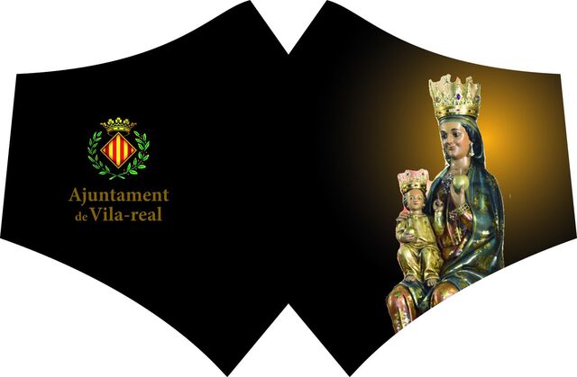 Mascarilla con la imagen de la Virgen de Gracia