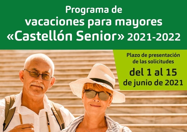 Campaa para tramitar el programa de vacaciones para mayores Castelln Snior