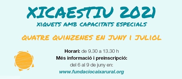 Programa XiCaEstiu per a xiquets i xiquetes amb diversitat funcional