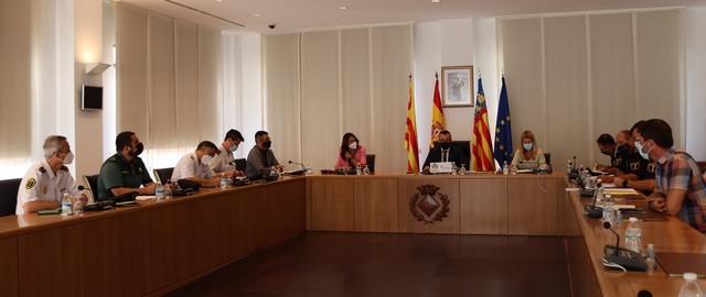 Reuni de la Junta Local de Seguretat amb motiu de les festes de la Mare de Du de Grcia de 2021 