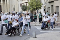 Marcha solidaria de Acudim por la movilidad