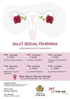 Cartel de las charlas sobre salud sexual femenina