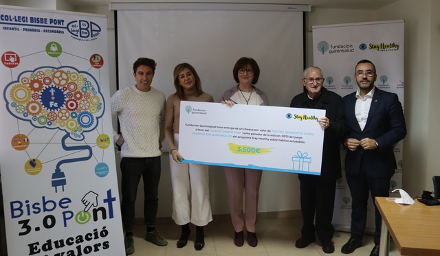 Lliurament del premi de la Fundaci Quirnsalud al collegi Bisbe Pont